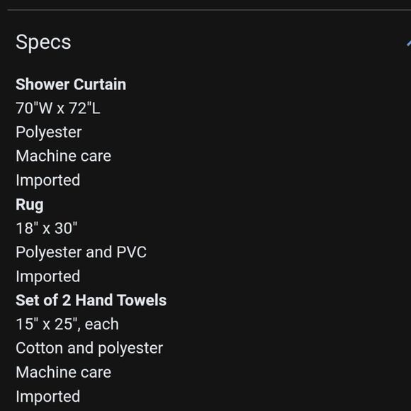 Watercolor Floral Bathroom Set Shower Curtain, Bath Mat, and 2 Sets Hand Towels - Picture 6 of 6